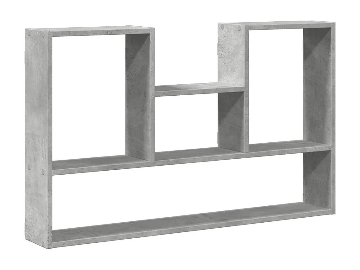 Scaffale a Muro Grigio Cemento 99x15x60 cm in Truciolato