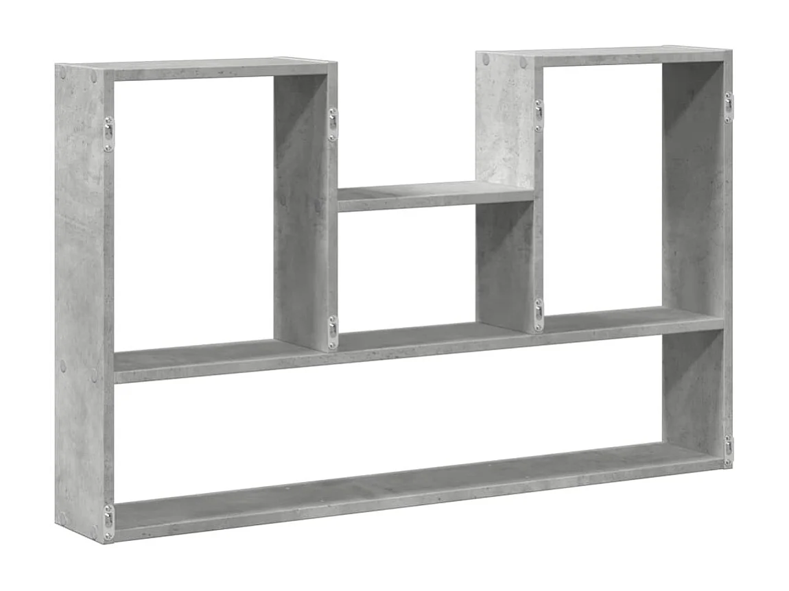 Scaffale a Muro Grigio Cemento 99x15x60 cm in Truciolato