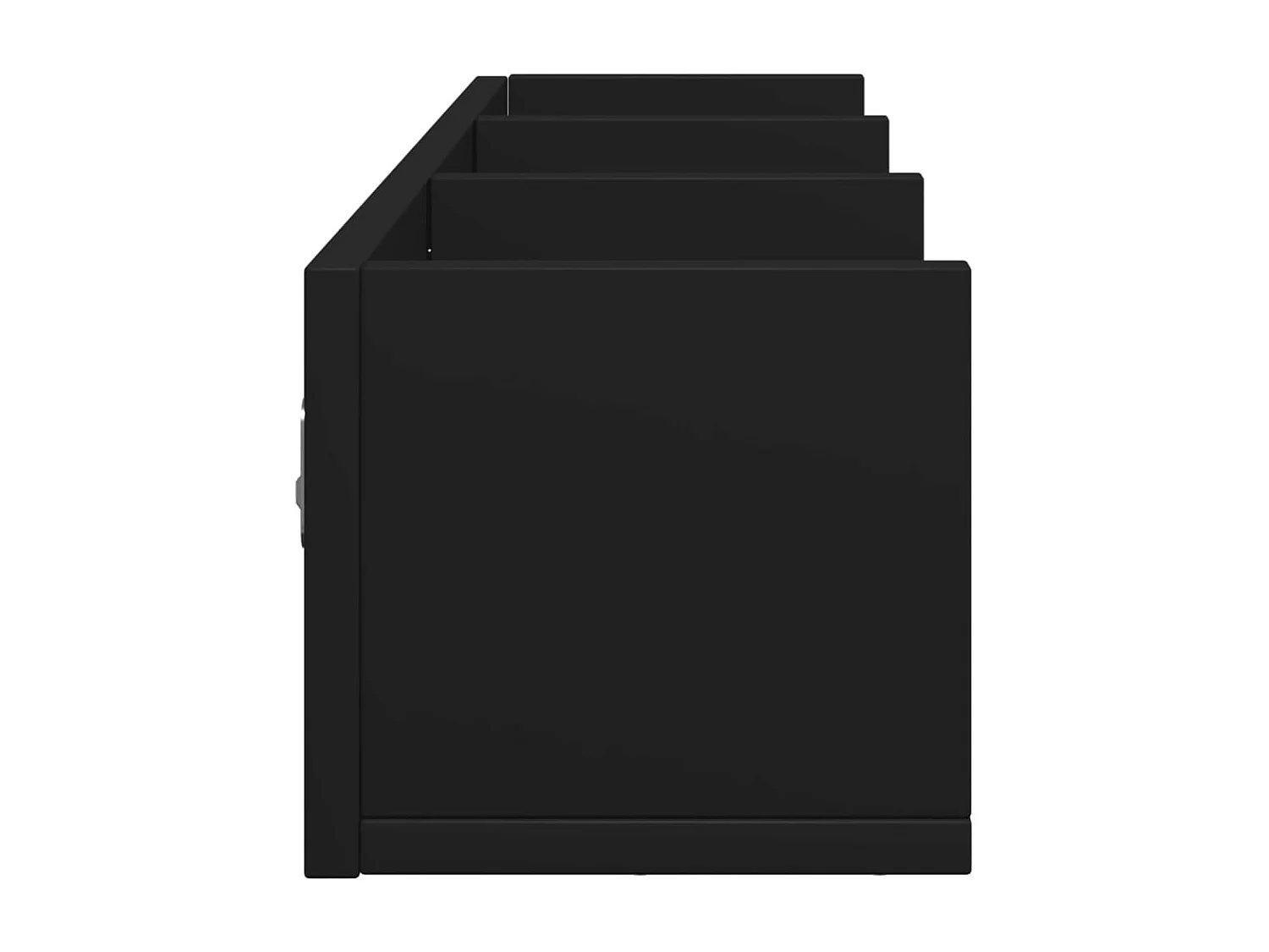 Armários de parede 2 pcs 75x18x16,5 cm derivados madeira preto