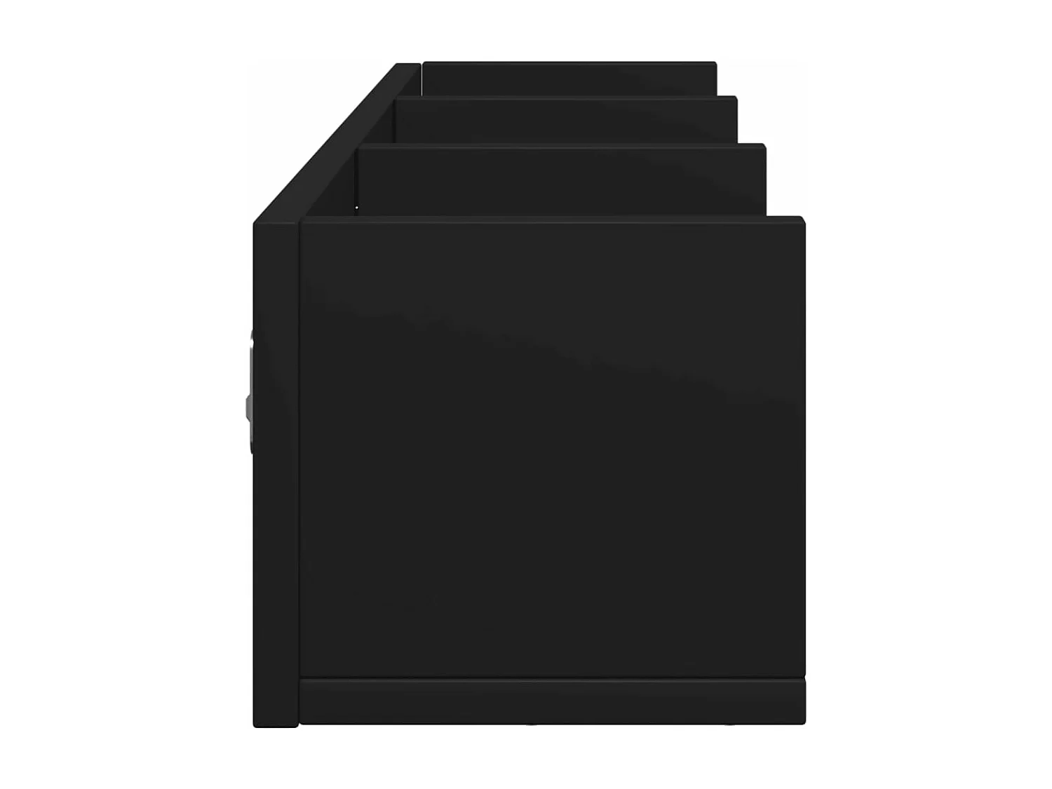 Armários de parede 2 pcs 75x18x16,5 cm derivados madeira preto