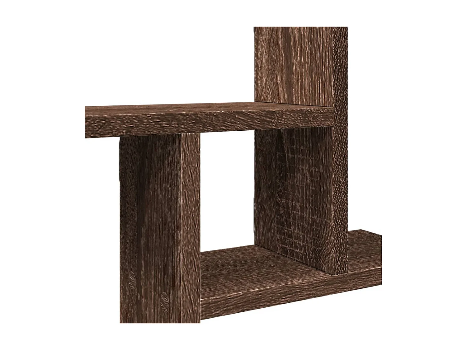 Prateleiras de parede 2 pcs derivados madeira carvalho castanho