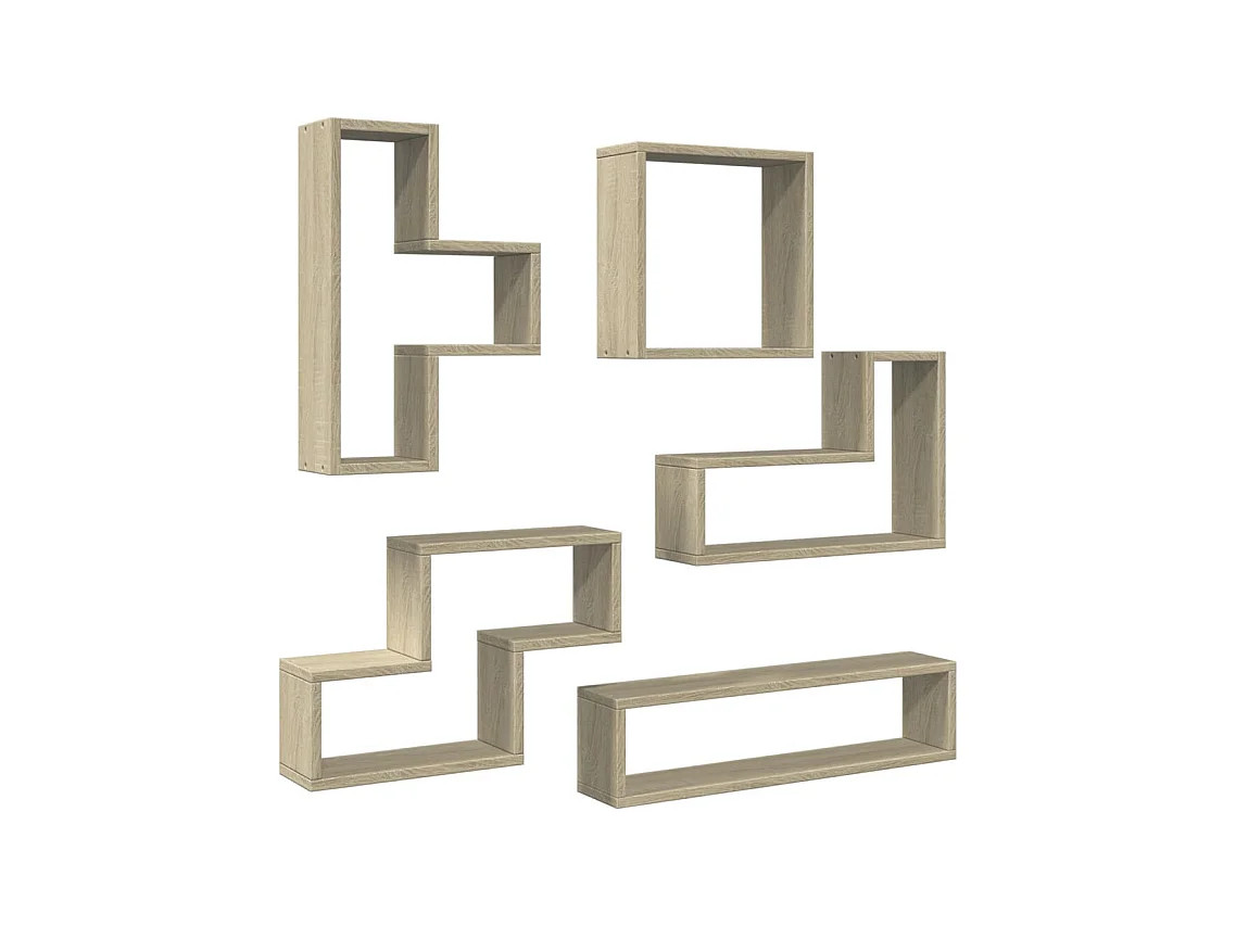 Scaffale a Parete Rovere Sonoma 96x12x64cm in Legno Multistrato