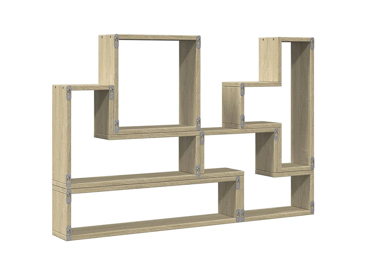 Scaffale a Parete Rovere Sonoma 96x12x64cm in Legno Multistrato