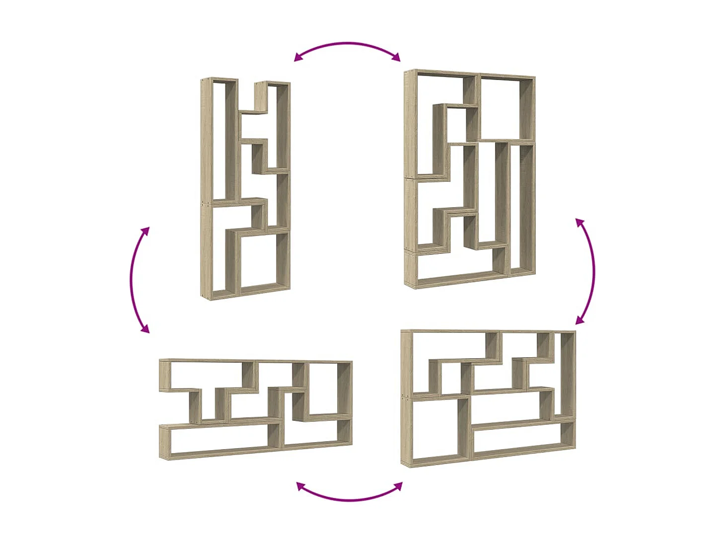 Scaffale a Parete Rovere Sonoma 96x12x64cm in Legno Multistrato