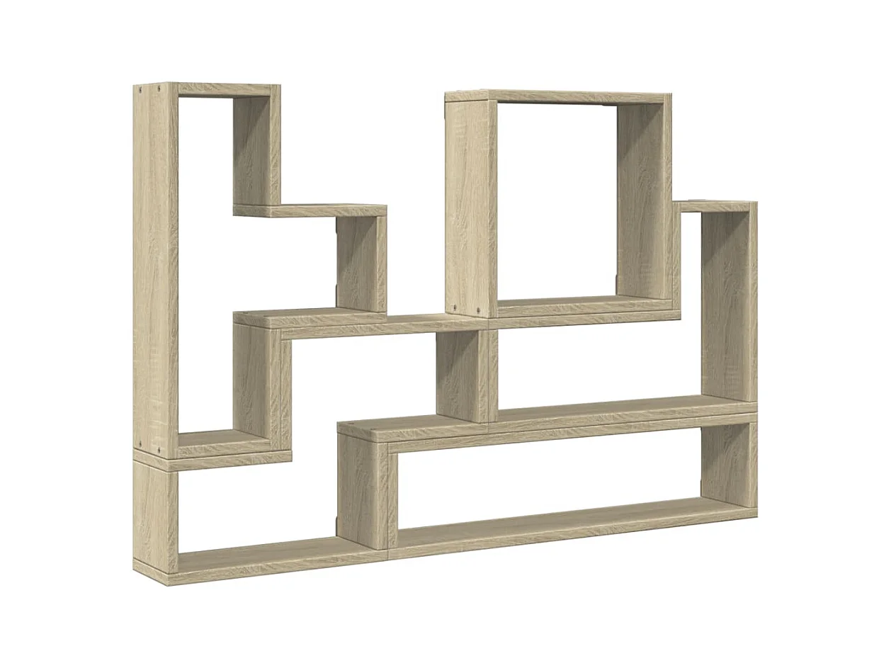 Scaffale a Parete Rovere Sonoma 96x12x64cm in Legno Multistrato