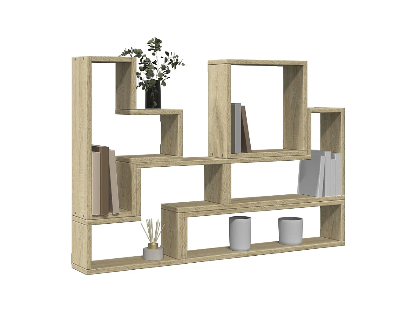 Scaffale a Parete Rovere Sonoma 96x12x64cm in Legno Multistrato