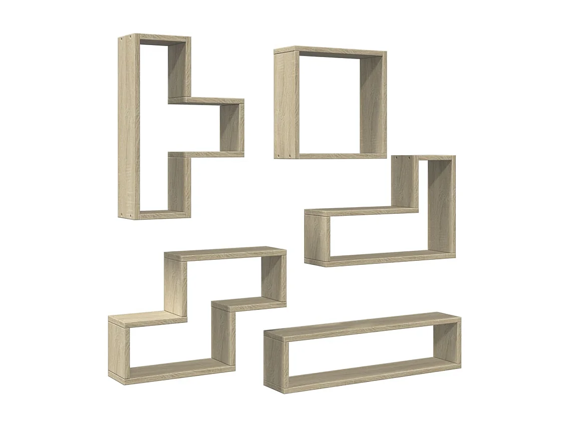 Estantería de pared madera ingeniería roble Sonoma 96x12x64 cm