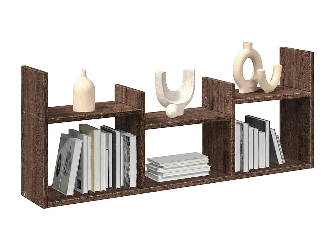 Wandschrank 100x18x40 cm Braun Eichen-Optik Holzwerkstoff