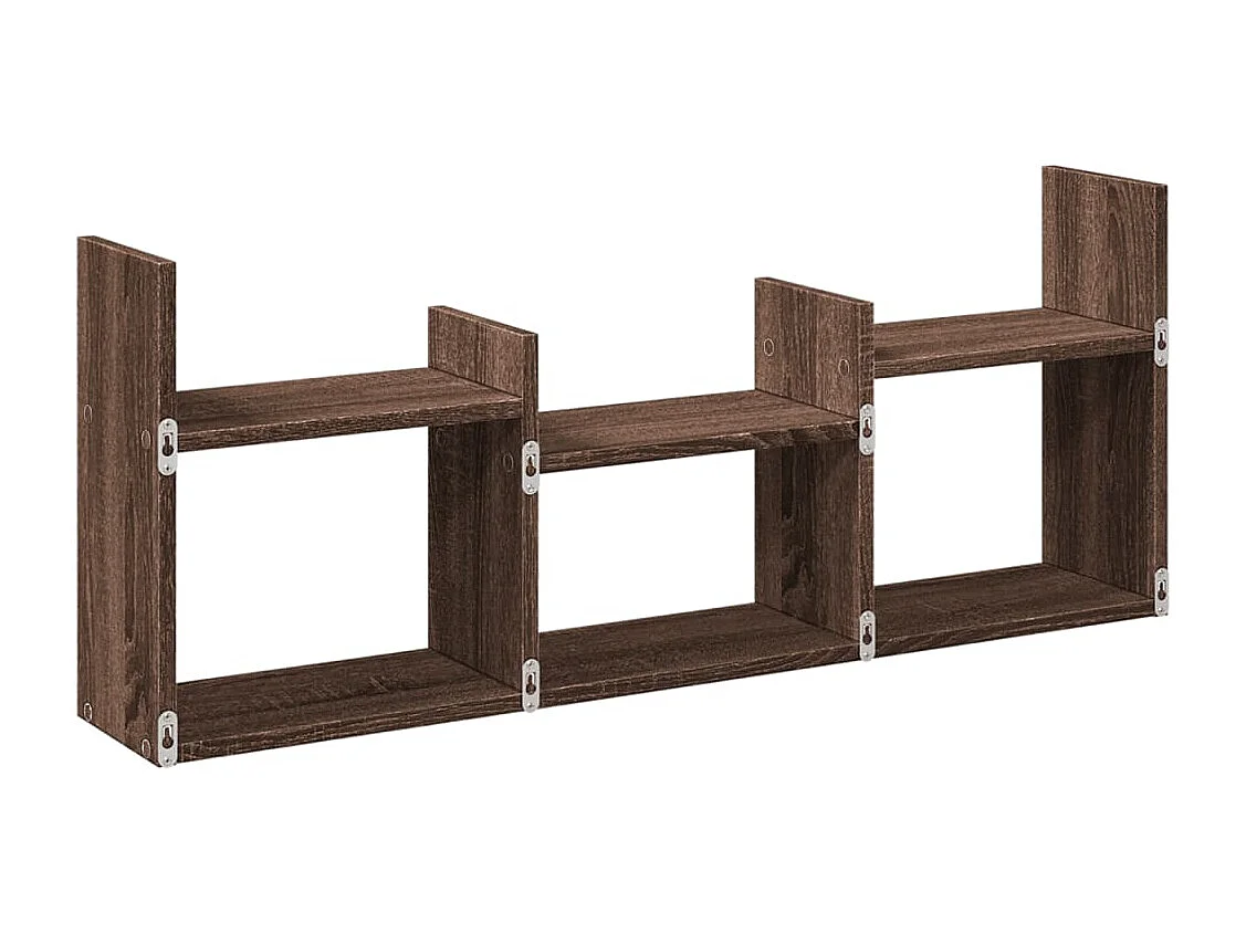 Wandschrank 100x18x40 cm Braun Eichen-Optik Holzwerkstoff