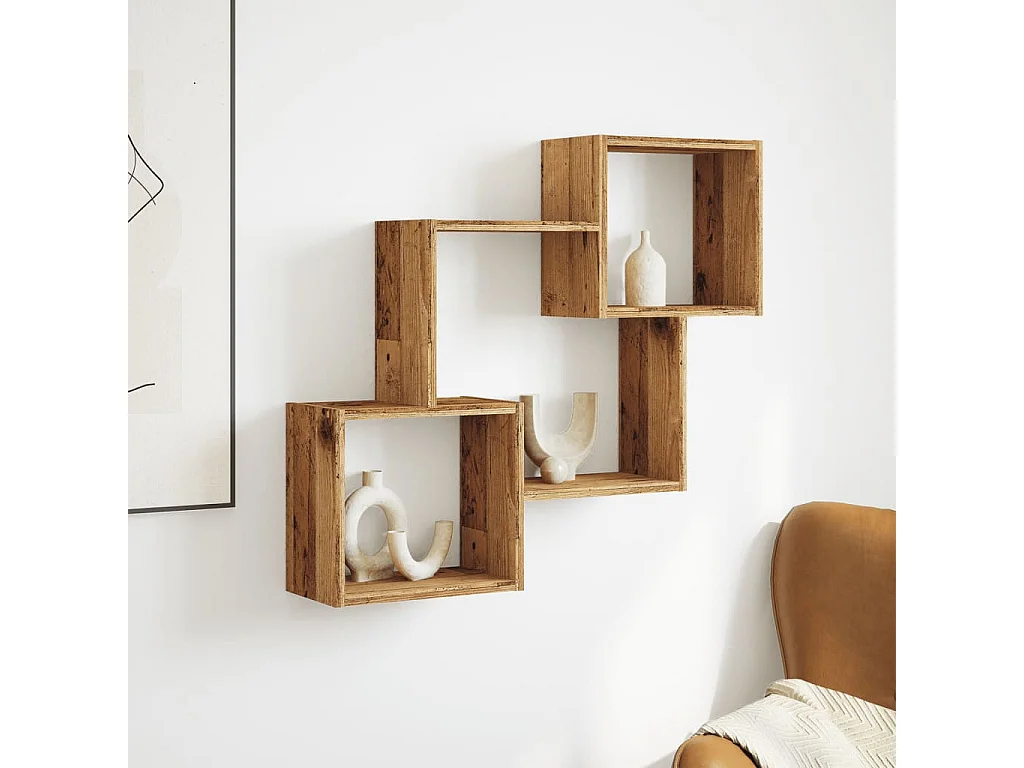 Armoire murale 78x18x71 cm vieux bois bois d'ingénierie