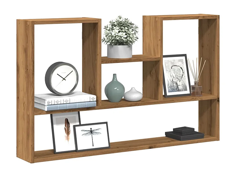 Estantería de pared madera ingeniería roble artisian 99x15x60cm