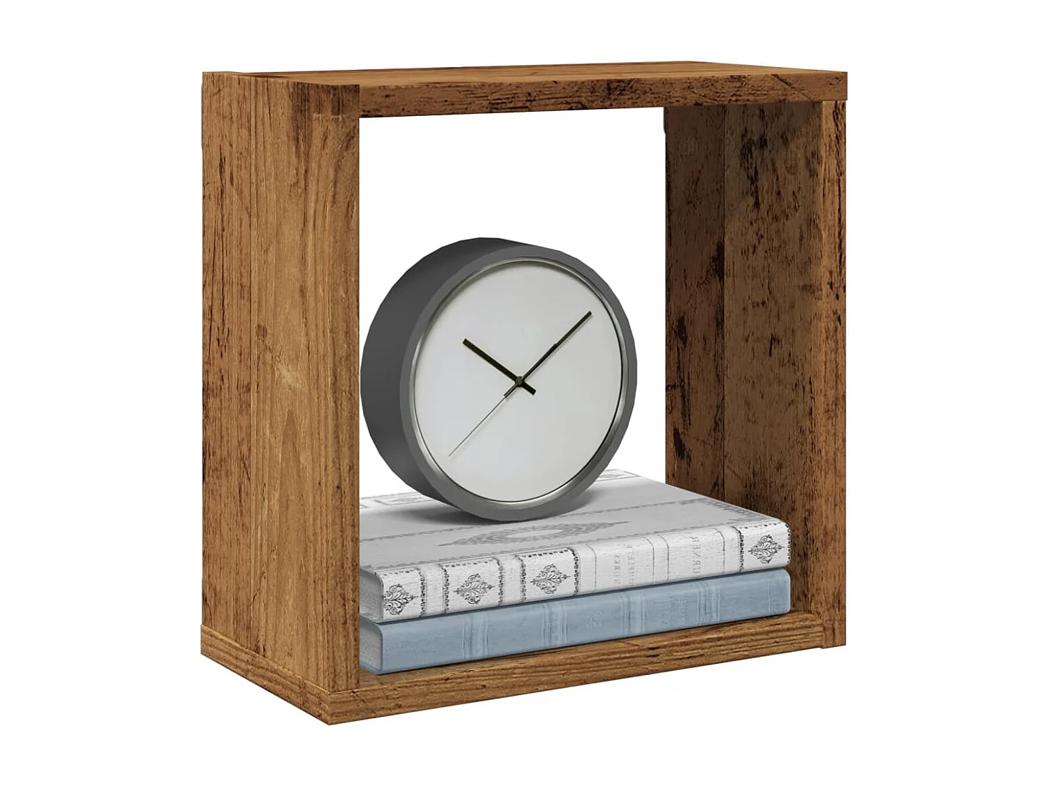 Étagères cube murales 2 pcs vieux bois 30x15x30 cm