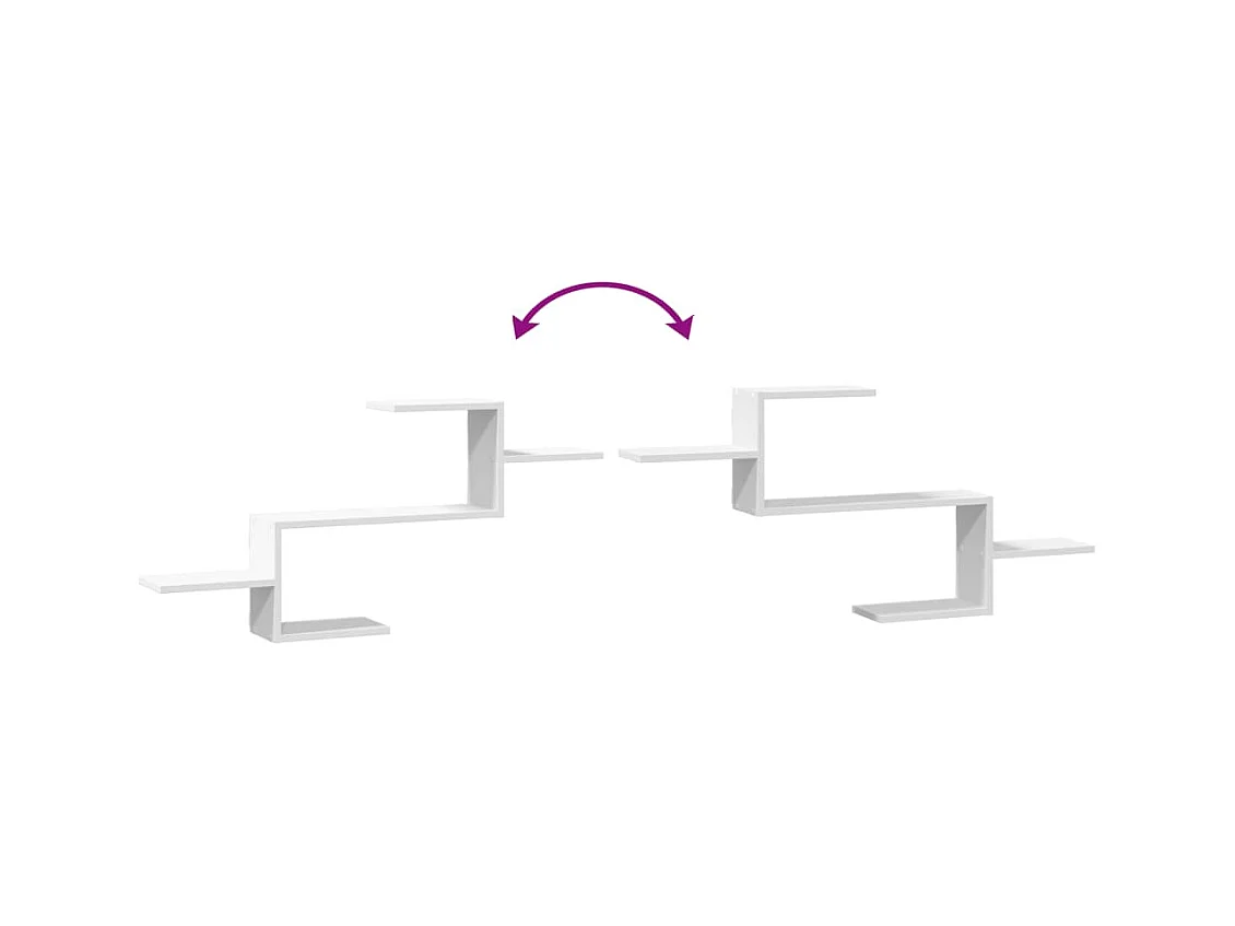 Scaffale a Parete Bianco 104x15x49 cm in Legno Multistrato