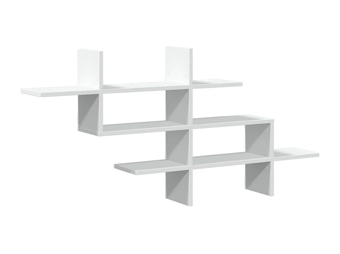 Estantería de pared madera ingeniería blanca 124,5x18x60,5 cm