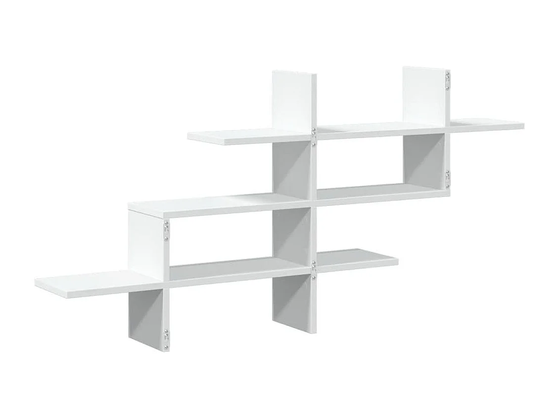 Estantería de pared madera ingeniería blanca 124,5x18x60,5 cm