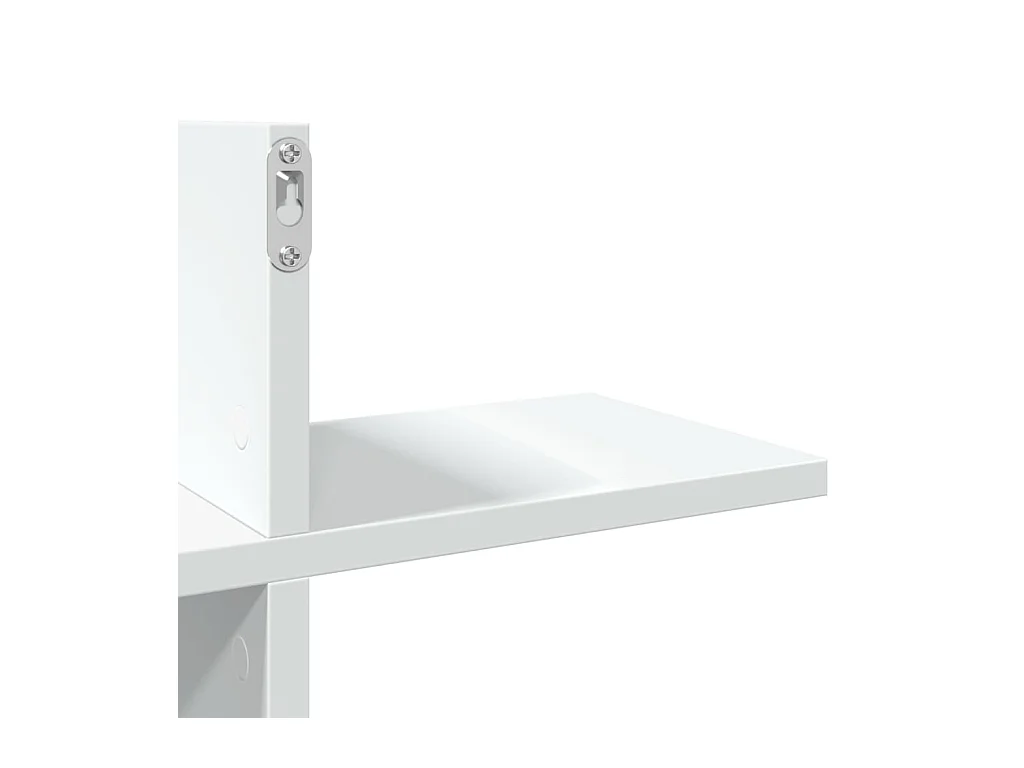 Estantería de pared madera ingeniería blanca 124,5x18x60,5 cm