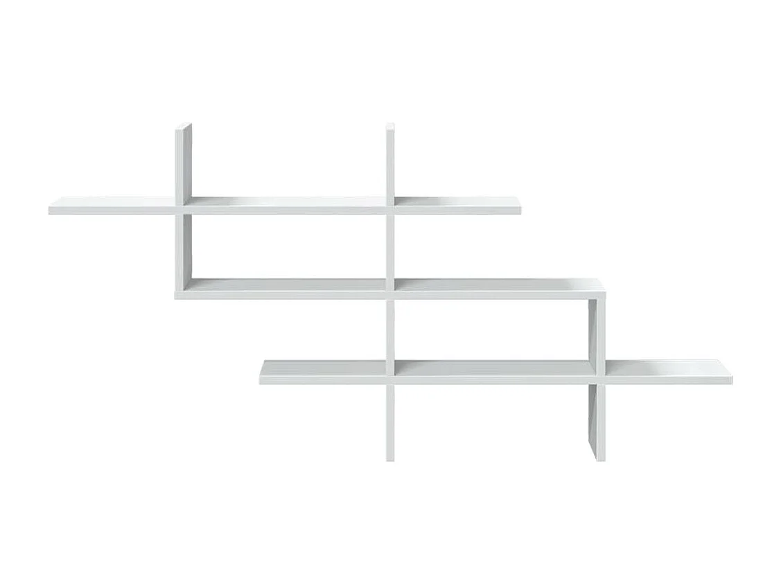 Étagère murale blanc 124,5x18x60,5 cm bois d'ingénierie