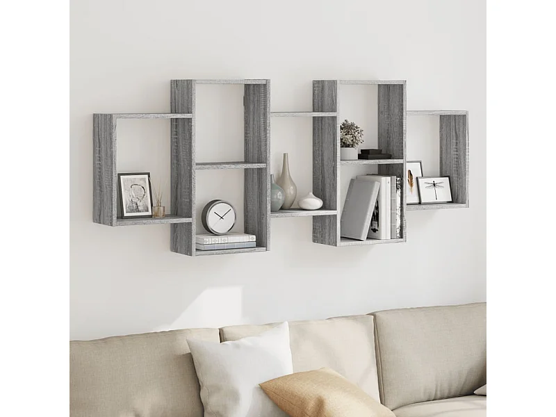 Étagère murale sonoma gris 159x18x65 cm bois d'ingénierie