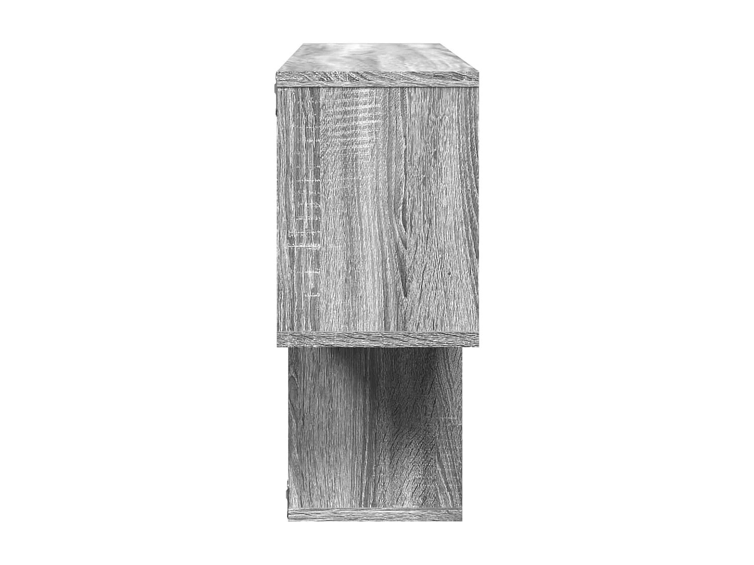 Scaffale a Muro Grigio Sonoma 100x20x53 cm in Legno Multistrato