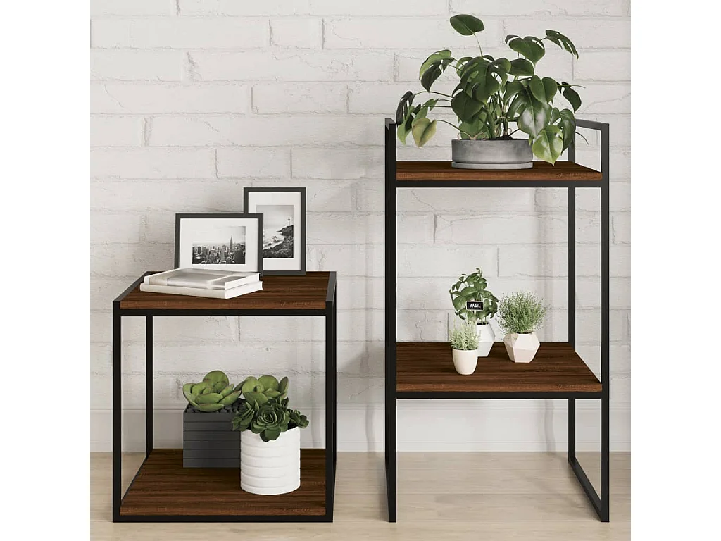 Étagères murales 4 pcs chêne marron 40x40x1,5cm bois ingénierie