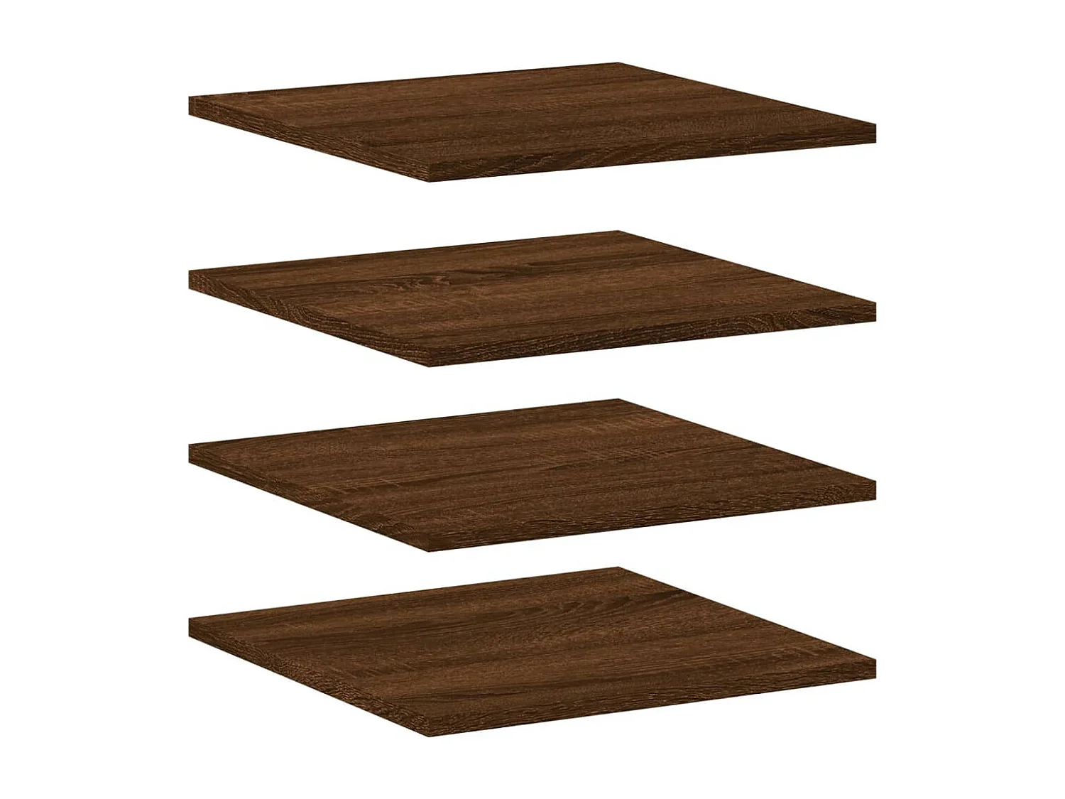 Étagères murales 4 pcs chêne marron 40x40x1,5cm bois ingénierie