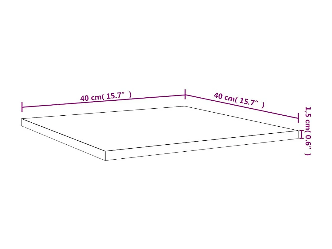 Étagères murales 4 pcs chêne marron 40x40x1,5cm bois ingénierie