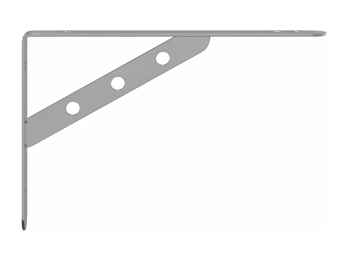 Regalträger 4 Stk. 23,5x2,5x15,5 cm Silbern Edelstahl