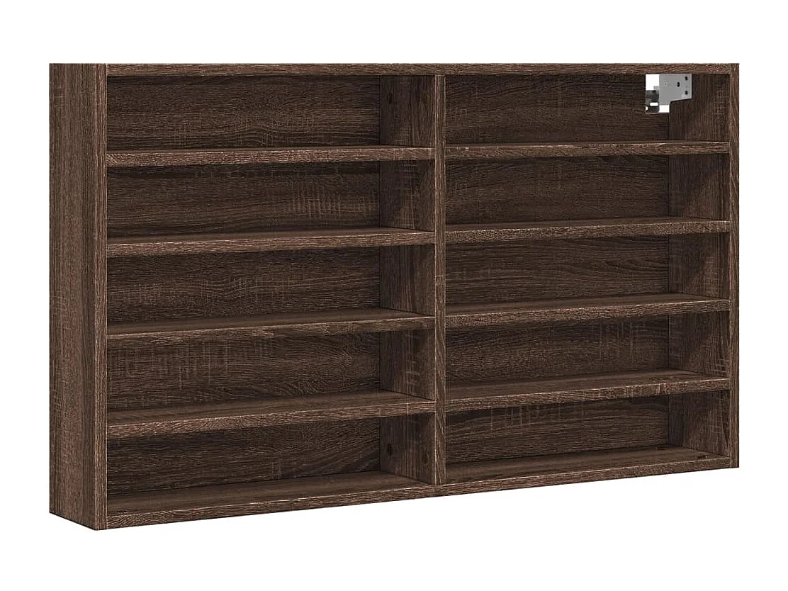 Armadietto Vetrina Rovere Marrone 100x15x58cm Legno Multistrato