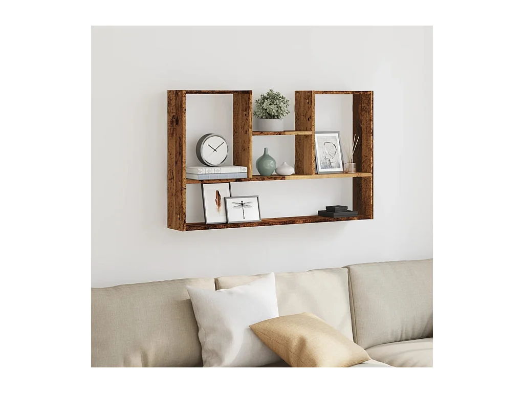 Étagère murale vieux bois 99x15x60 cm bois d'ingénierie