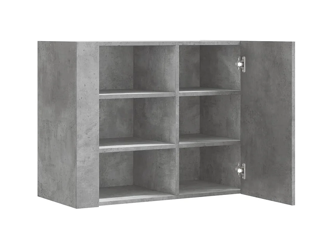 Armário parede 75x35x60 cm derivados madeira cinzento cimento