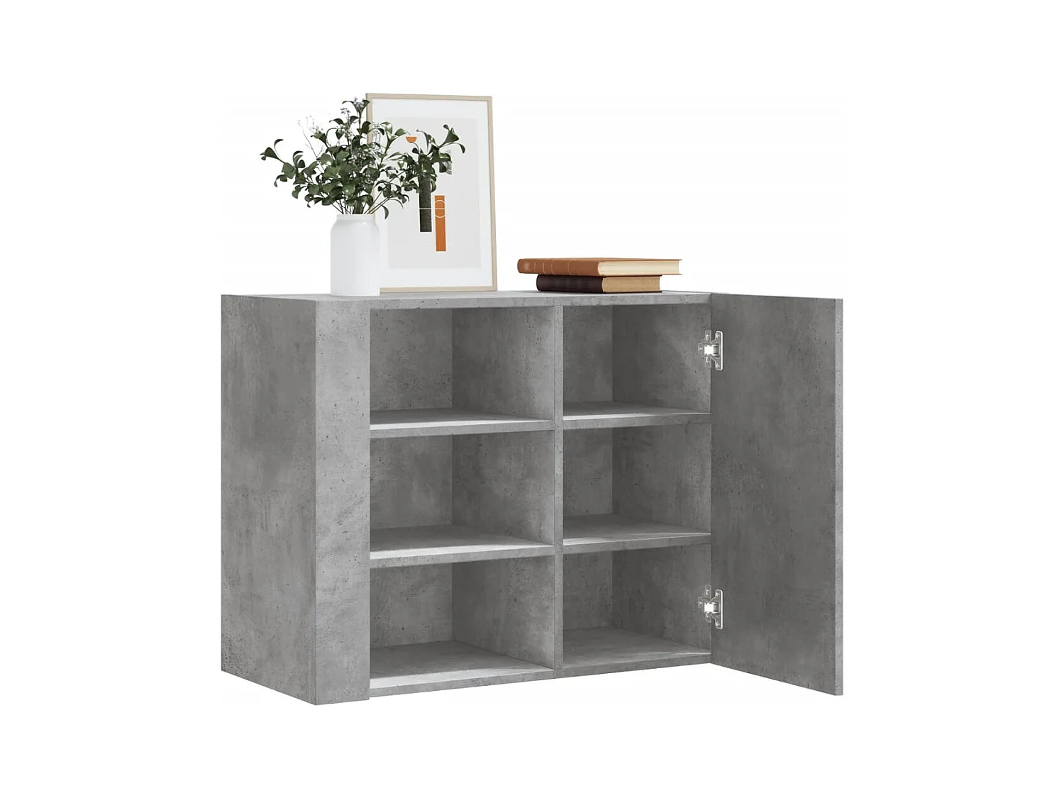 Armoire murale gris béton 75x35x60 cm bois d'ingénierie