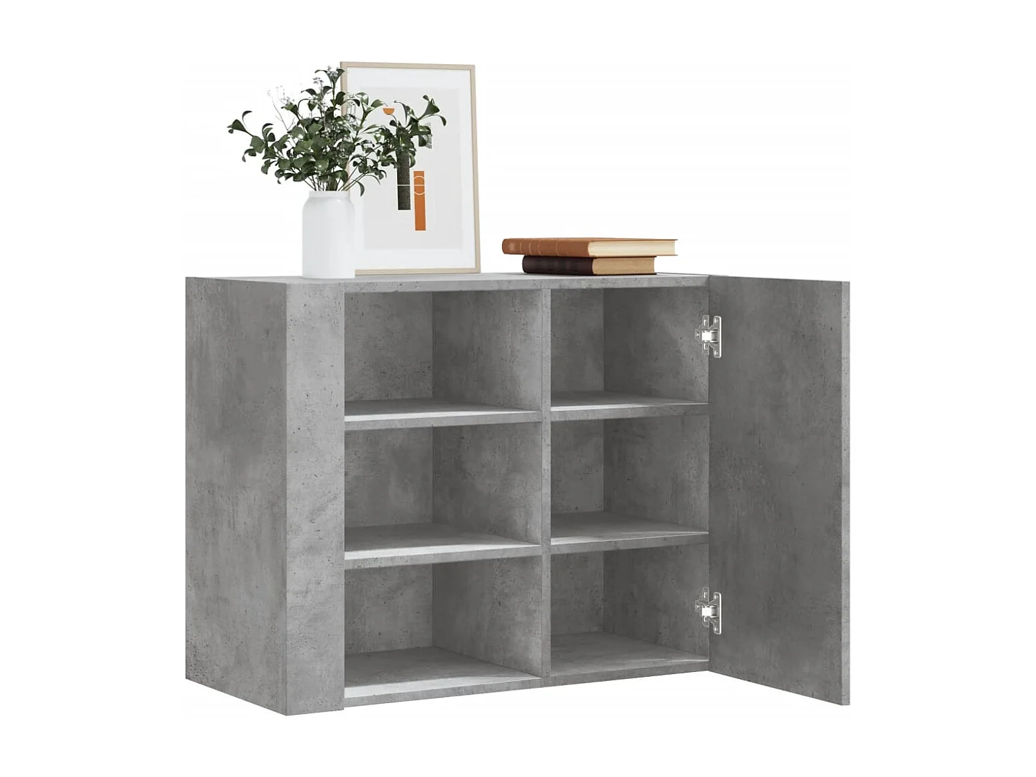 Armoire murale gris béton 75x35x60 cm bois d'ingénierie