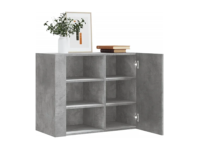 Armoire murale gris béton 75x35x60 cm bois d'ingénierie
