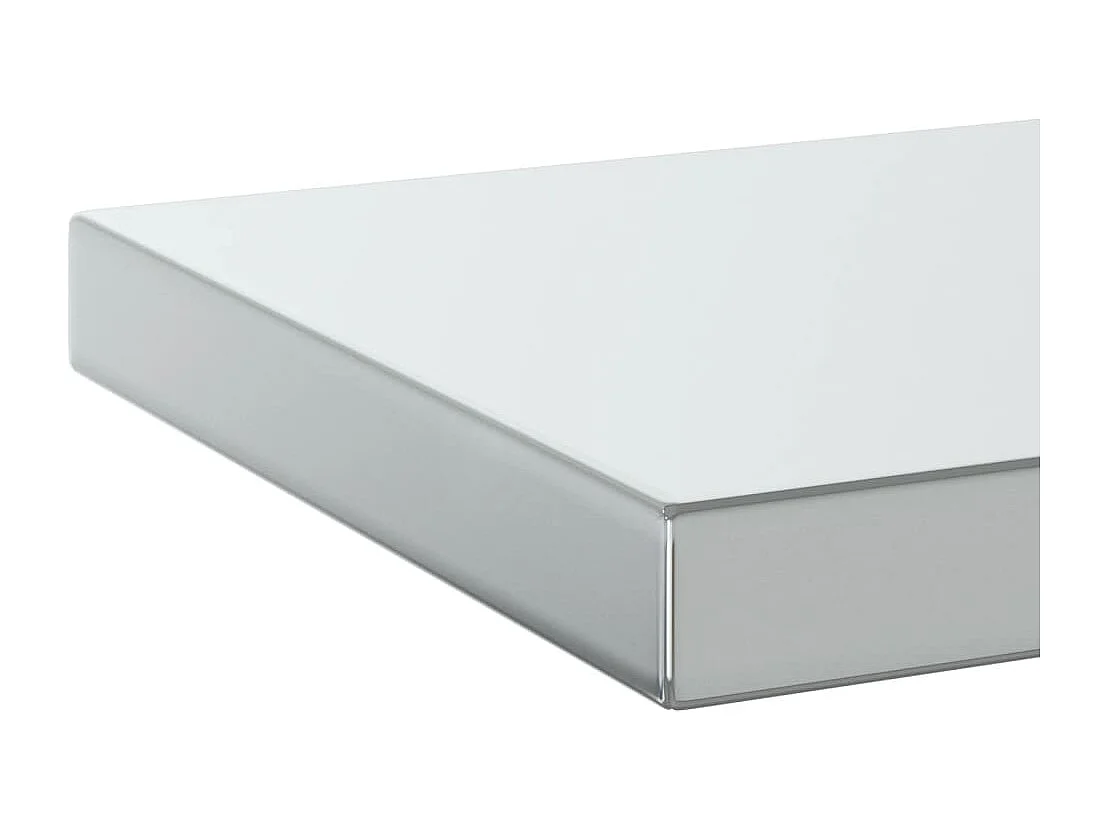 Prateleiras de parede 2 pcs 75x23,5x3cm aço inoxidável prateado