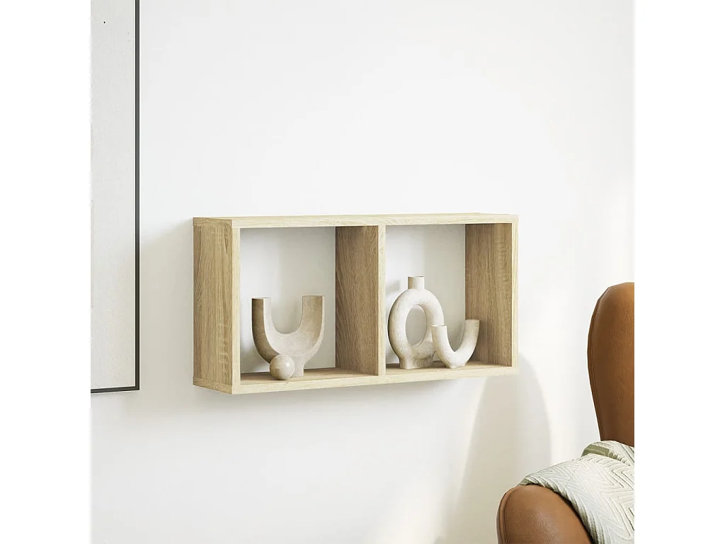 Armário de parede 60x16x30 cm derivados madeira carvalho sonoma