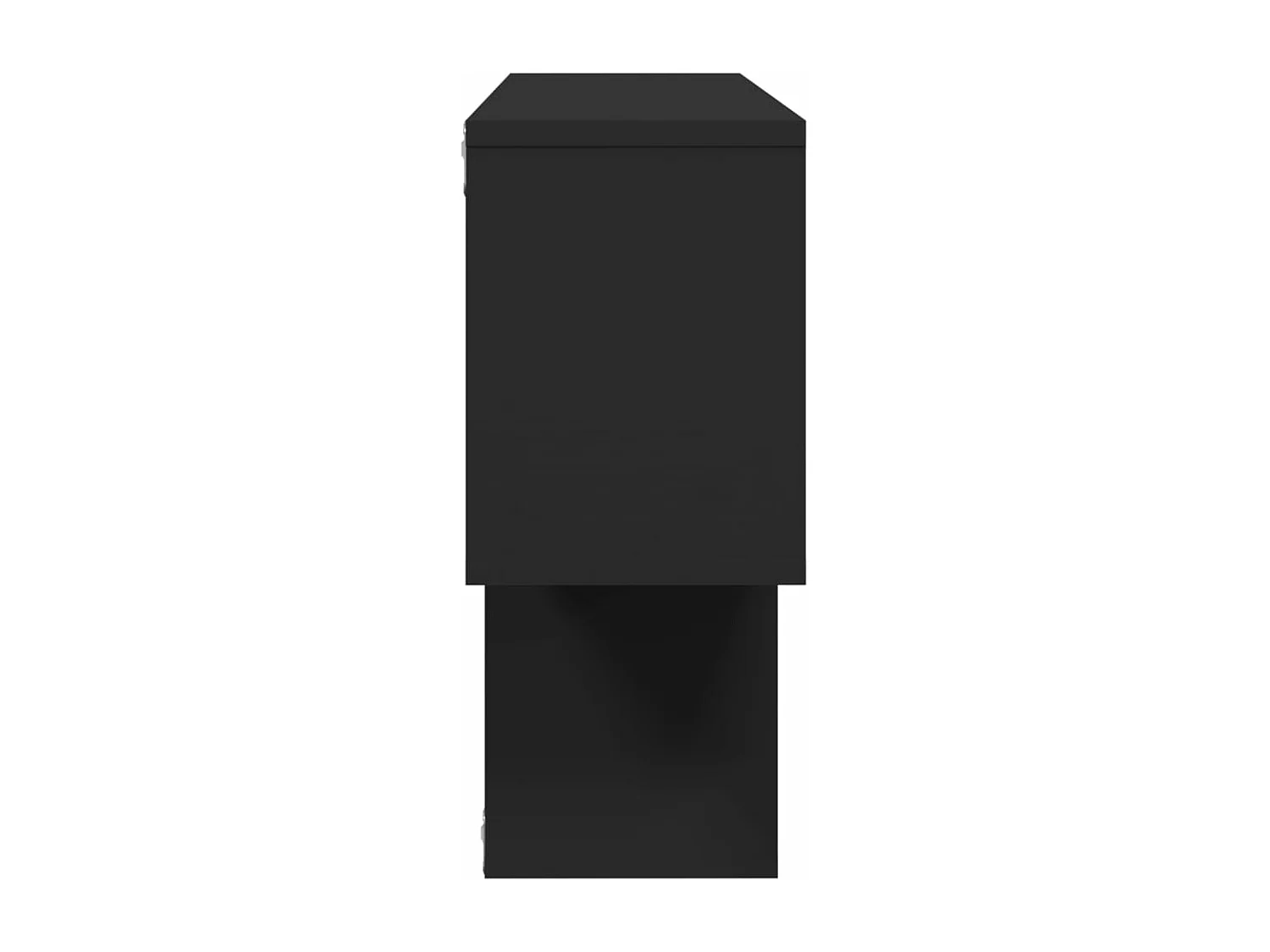 Étagère murale noir 100x20x53 cm bois d'ingénierie