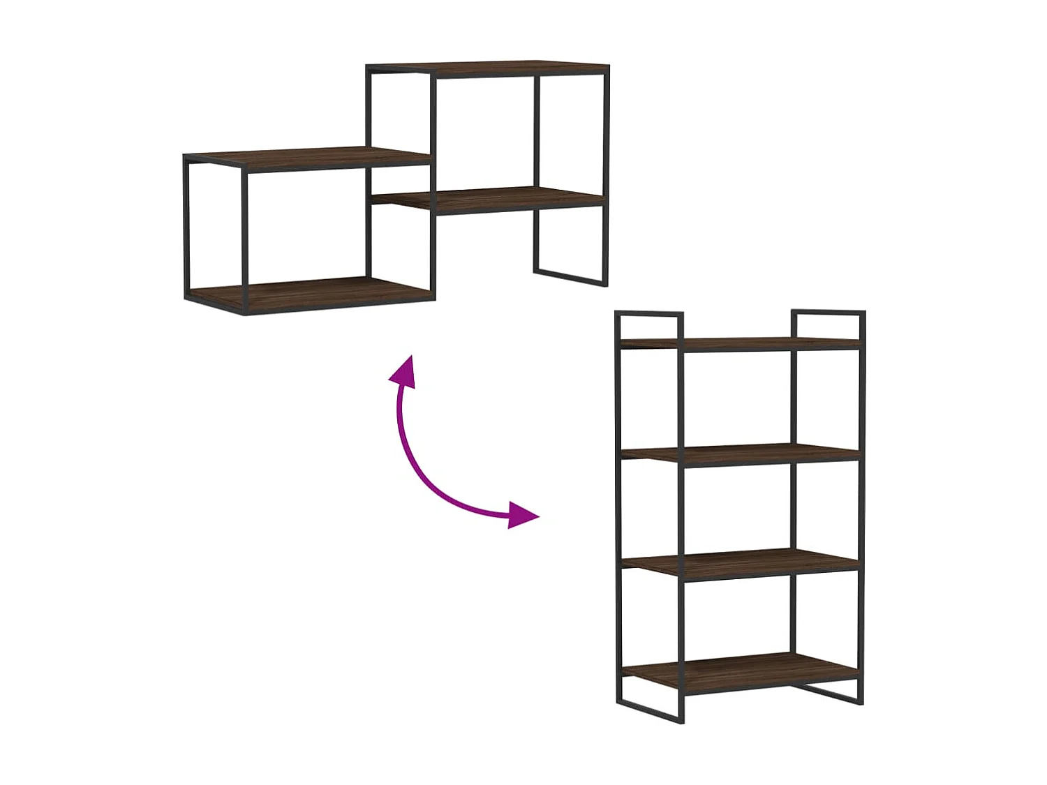 Prateleiras parede 4 pcs derivados de madeira carvalho castanho