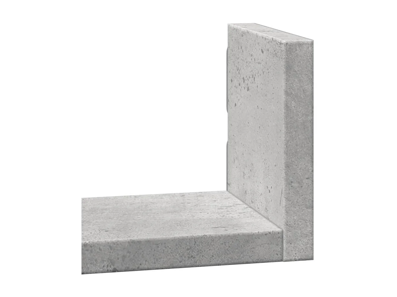 Prateleira de parede 3pcs derivados de madeira cinzento cimento