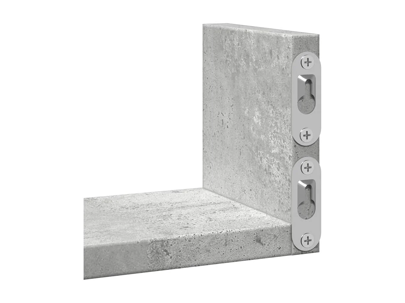 Prateleira de parede 3pcs derivados de madeira cinzento cimento