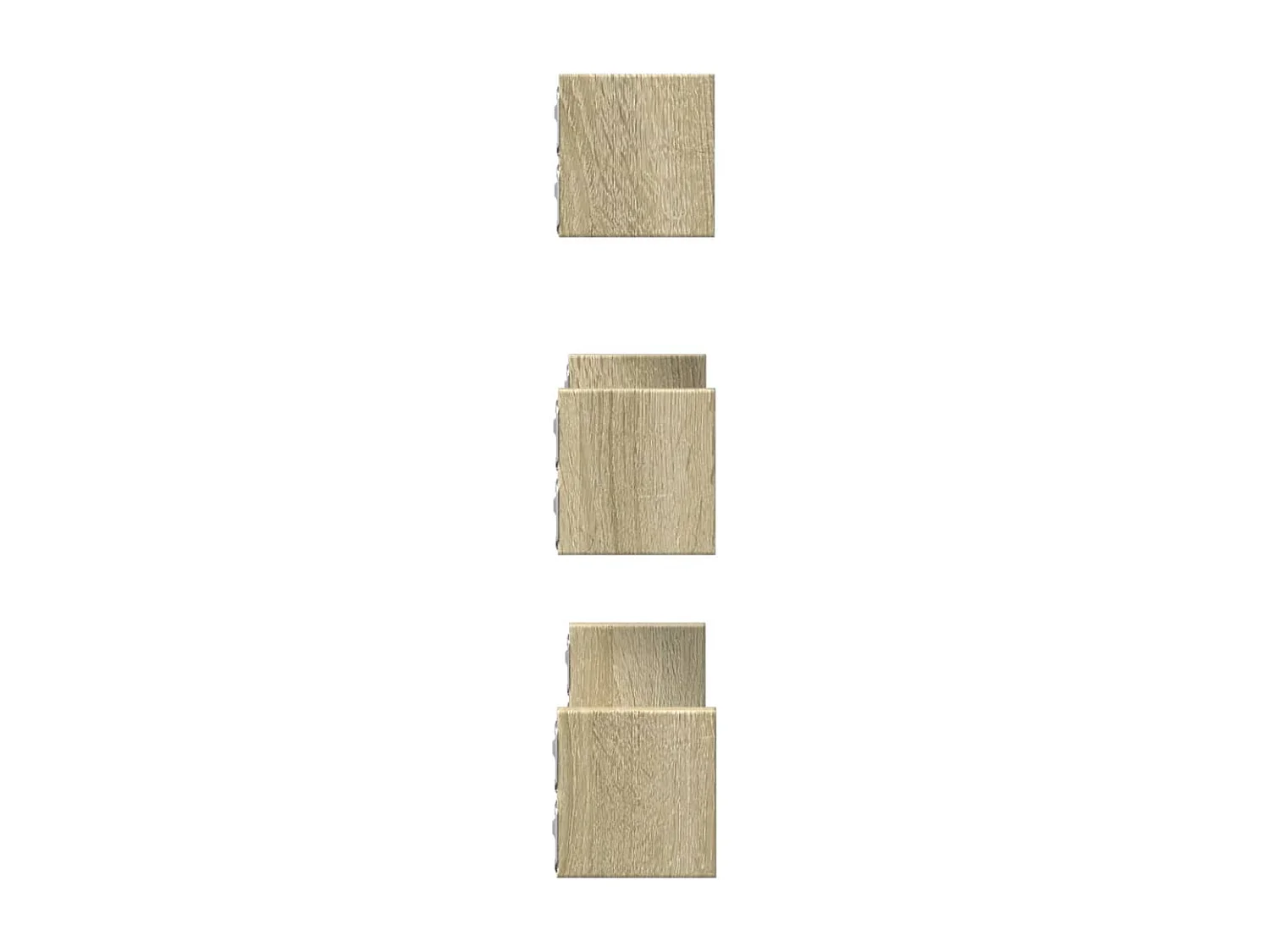 Étagères murales 3 pcs chêne sonoma bois d'ingénierie