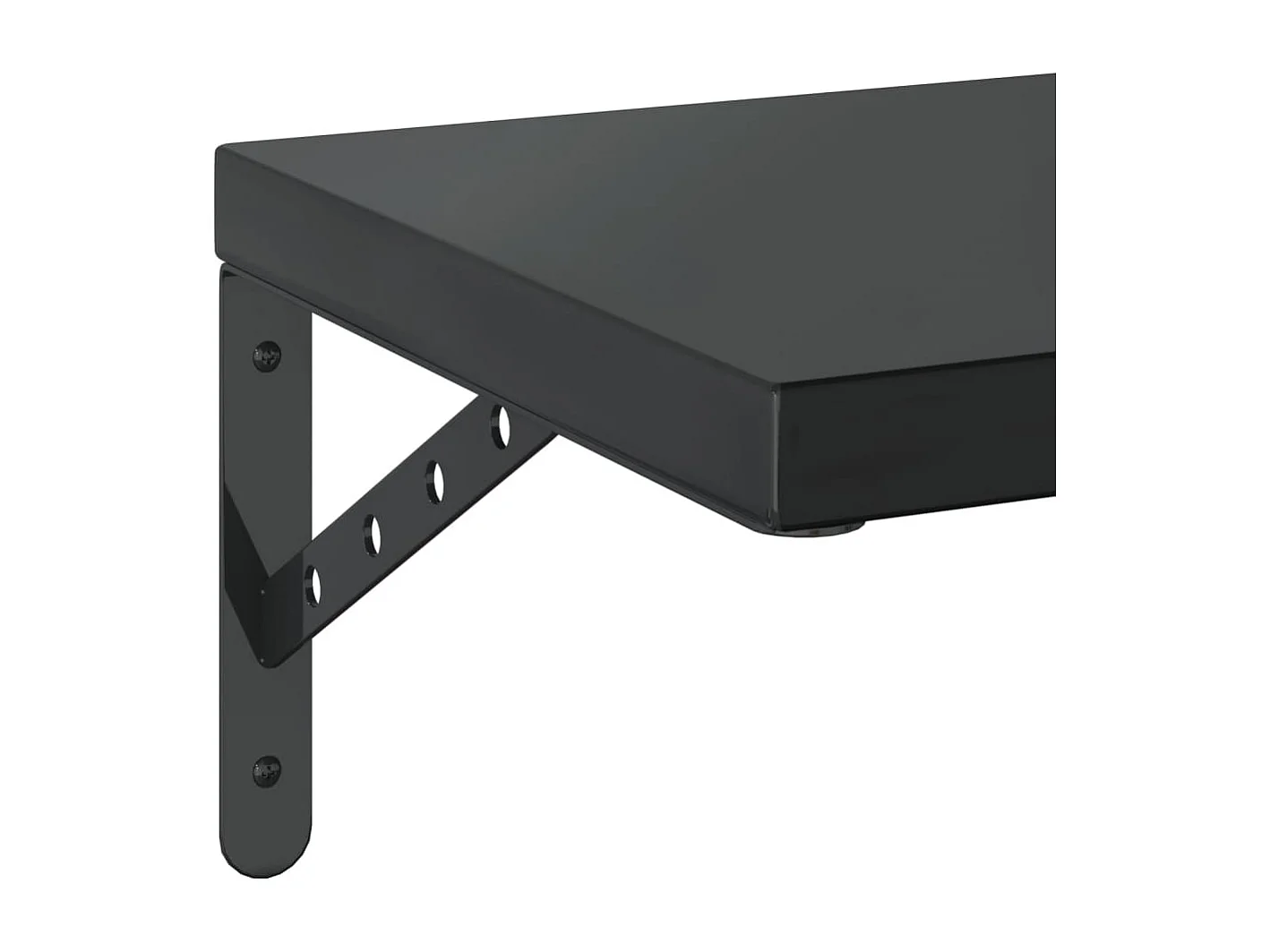 Mensole a Muro 2 pz 75x30 cm Nero in Acciaio Inossidabile