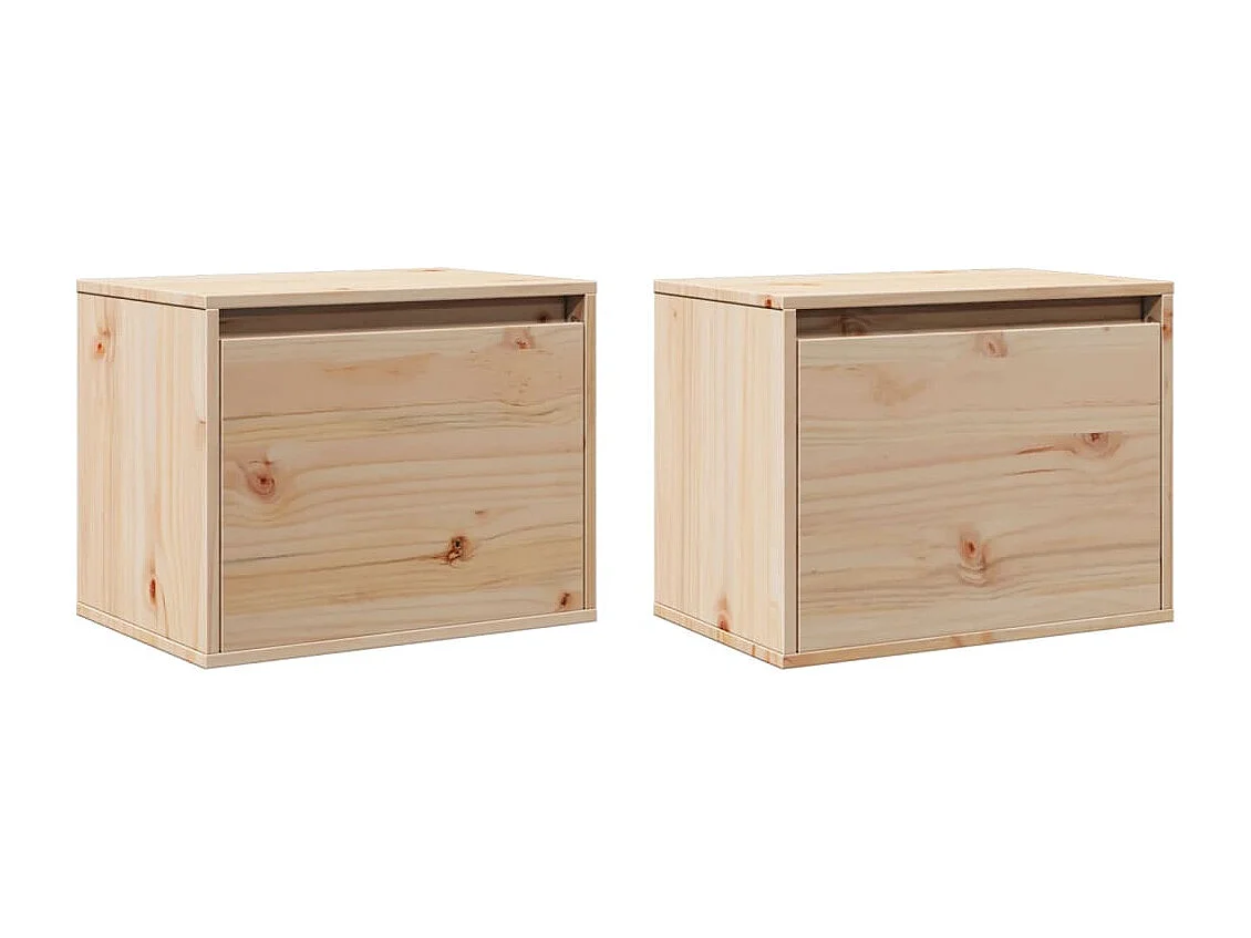 Armoires murales 2 pcs 45x30x35 cm Bois de pin massif