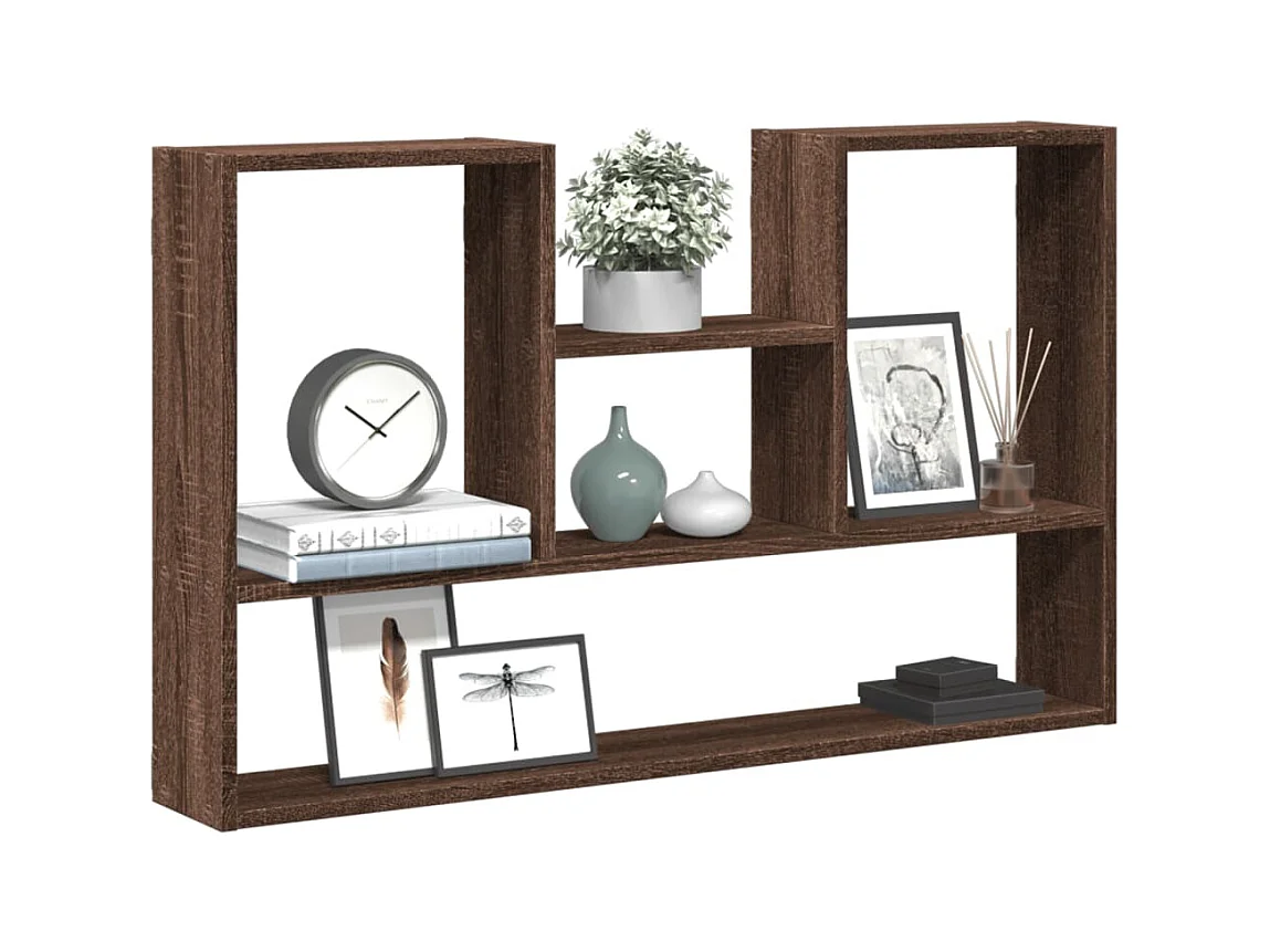 Étagère murale chêne marron 99x15x60 cm bois d'ingénierie