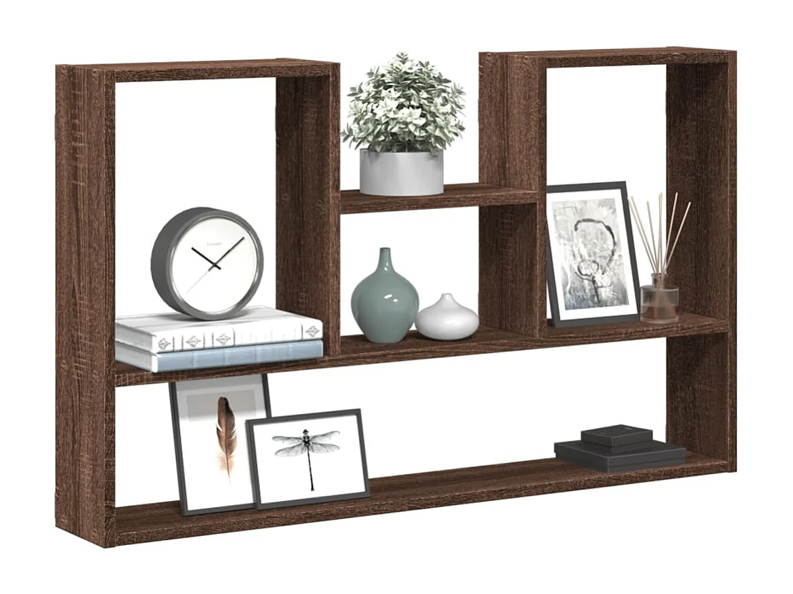 Étagère murale chêne marron 99x15x60 cm bois d'ingénierie