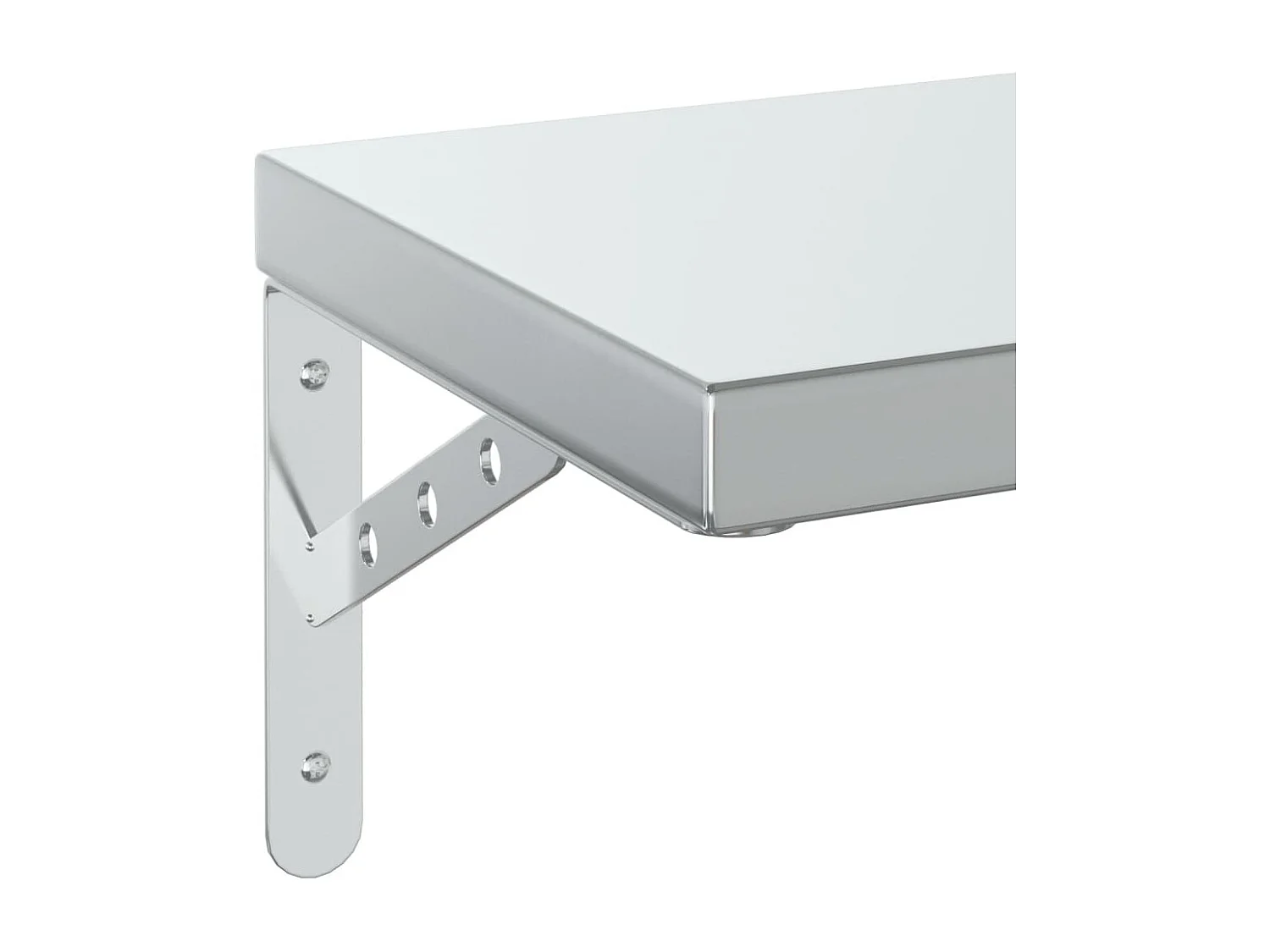 Prateleiras de parede 2 pcs 75x23,5 cm aço inoxidável prateado