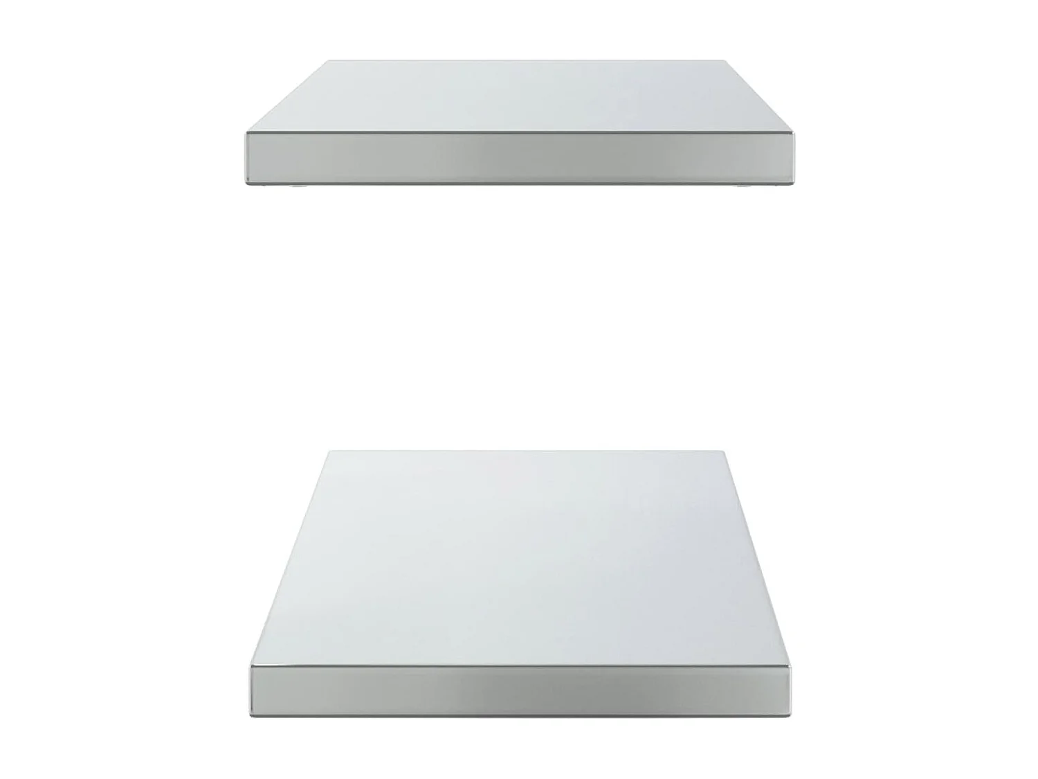 Mensole a Muro 2 pz 100x30x3 cm Argento in Acciaio Inossidabile