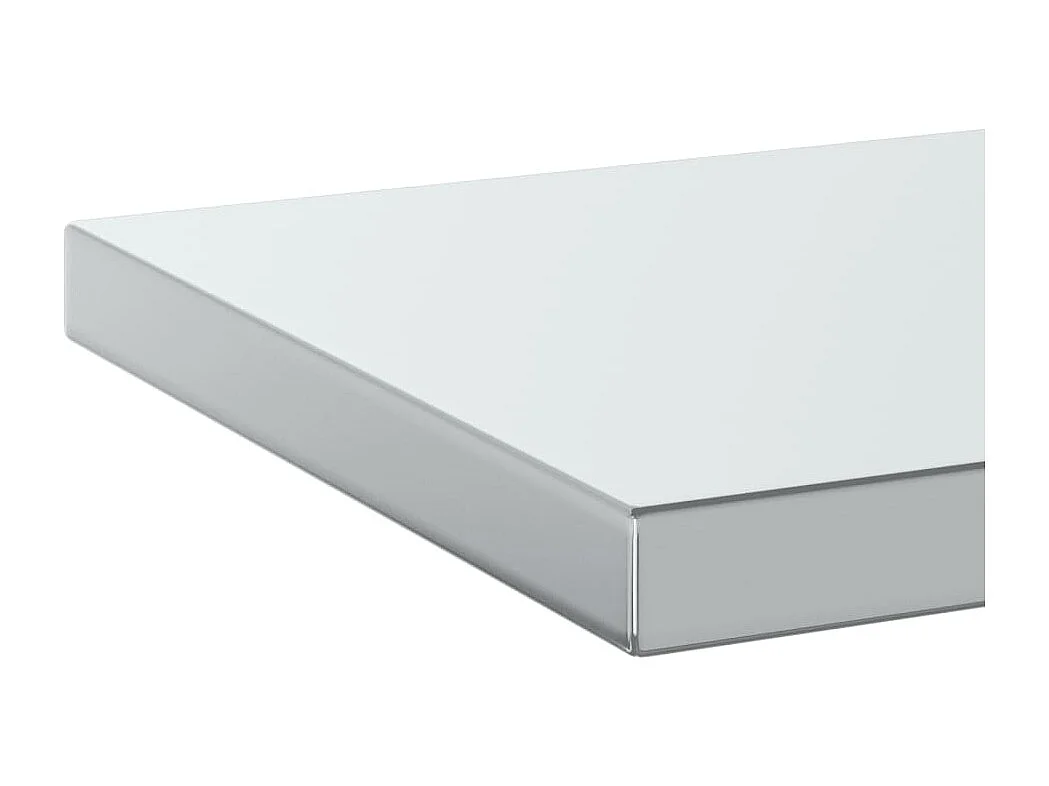 Mensole a Muro 2 pz 100x30x3 cm Argento in Acciaio Inossidabile