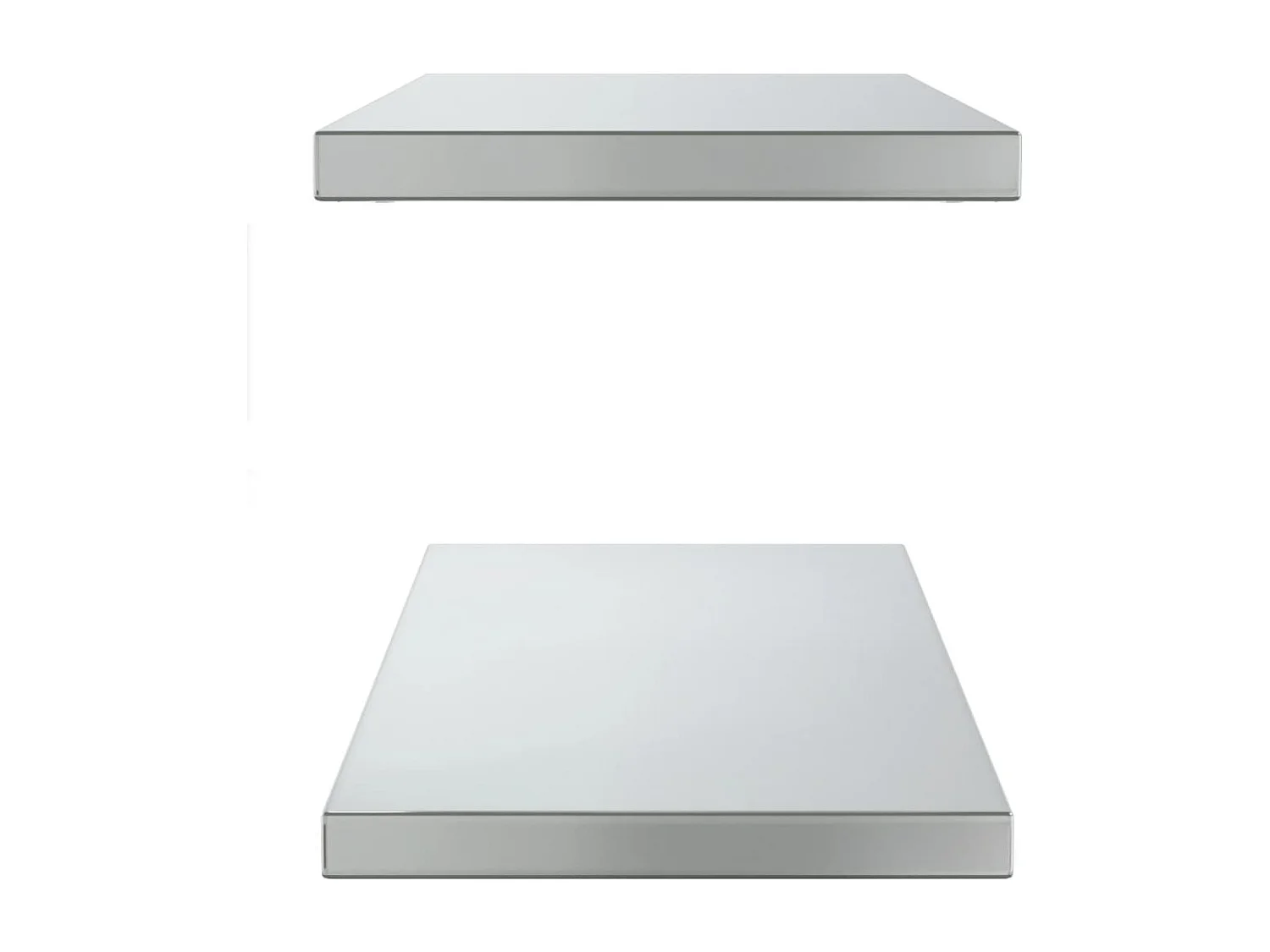 Prateleiras de parede 2 pcs 75x30x3 cm aço inoxidável prateado