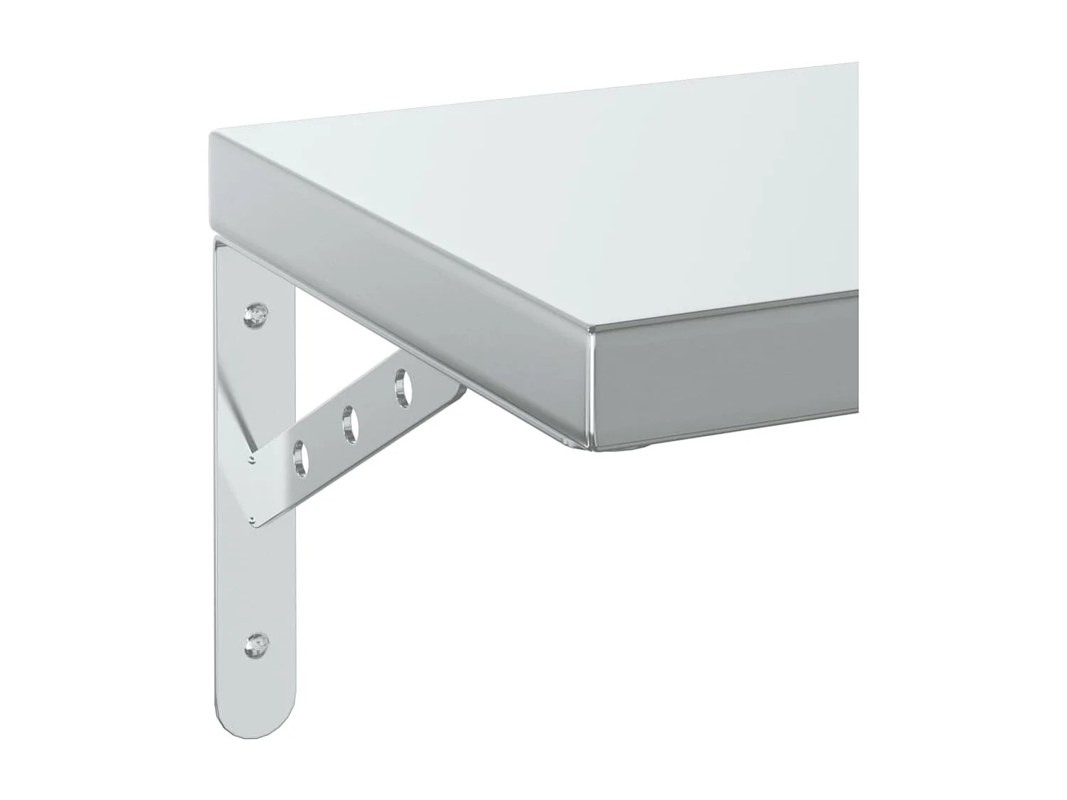 Estantes de pared 2 uds acero inoxidable plateado 100x23,5 cm