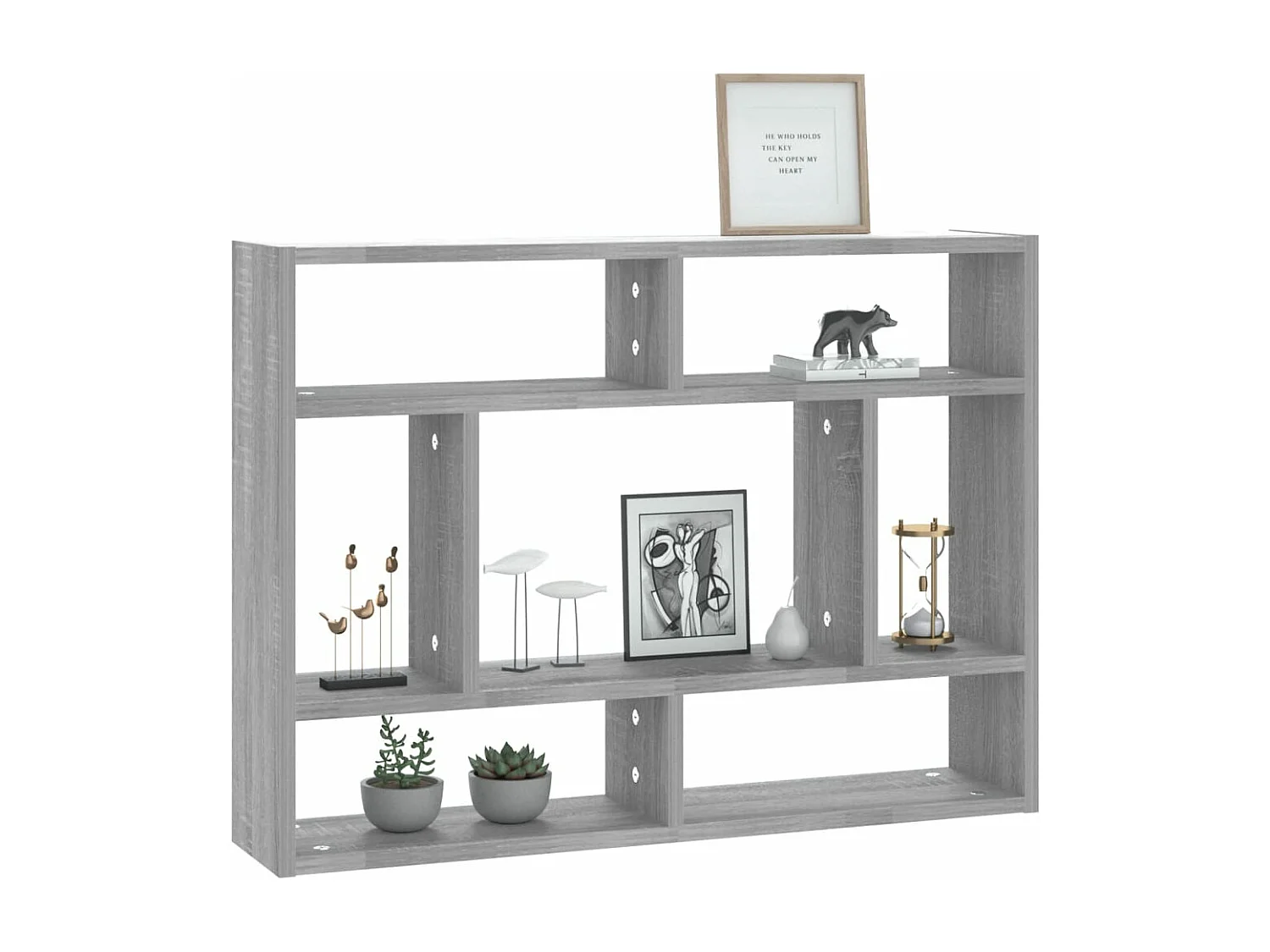 Wandregal Grau Sonoma 75x16x55 cm Holzwerkstoff